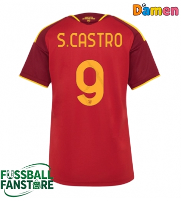 AS Roma Santiago Castro #9 Replik Heimtrikot Damen 2026-27 Kurzarm